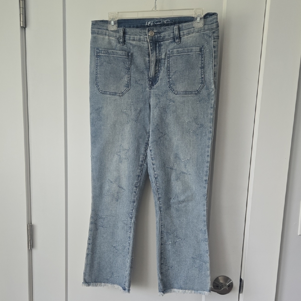 DG2 by Diane Gilman Star Pattern Jeans